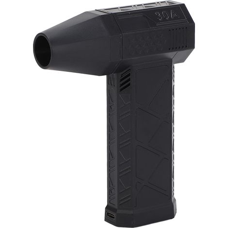 Souffleur d'air électrique 200 W 130 000 tr/min, ventilateur turbo haute vitesse, souffleur à jet sec portatif, nettoyeur de poussière pour clavier et appareil photo, noir (1/5)