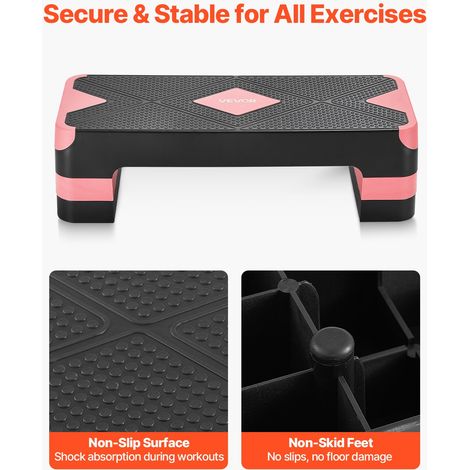 Stepper Aérobie Fitness 71 cm de Long Step de Fitness Réglable en (1/5)