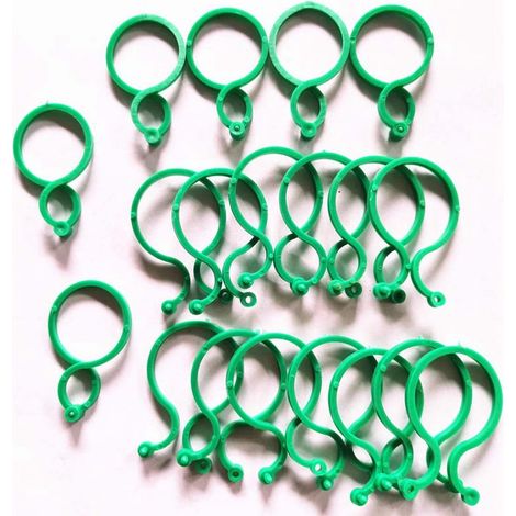 Plant Clip - 4 cm - Green Plastic Garden Support Clip for Tomatoes Vines Flowers Vegetables - 50 Pieces (1/5)