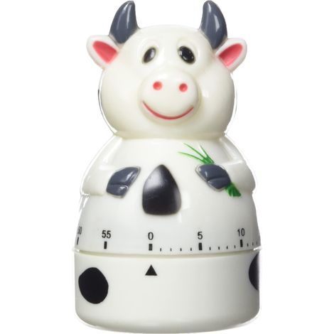 timer meccanico, fino a 59 minuti, diametro 5,5 x 10 cm, mucca (1/4)