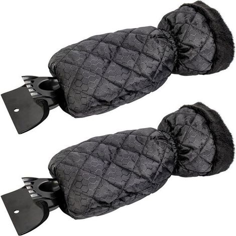 Lot de 2 Grattoirs à Glace pour Voiture - Grattoirs à Neige avec Doublure Imperméable (1/4)