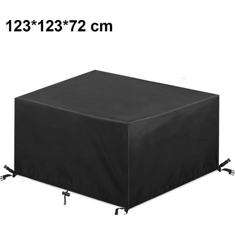 Housse de jardin extérieure en tissu Oxford, imperméable et résistante à la poussière, 123 x 123 x 72 cm (1/5)
