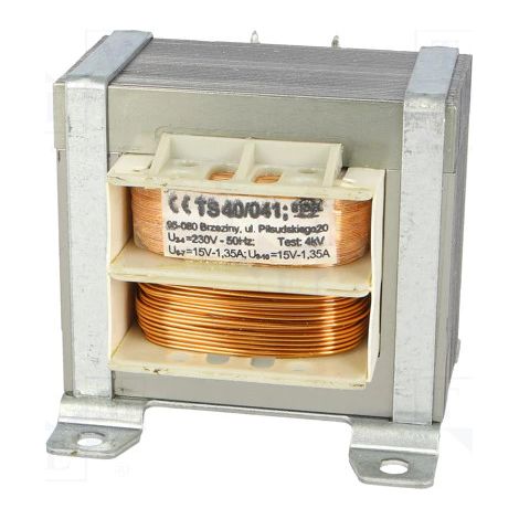 Trasformatore di potenza 15v+15v 40va Ingresso 230vac Ts40/041 (1/2)
