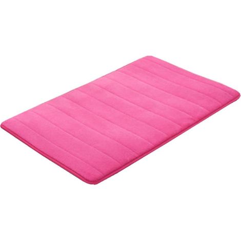Tapis de Salle de Bains Tapis de Bain antidérapant en Mousse à mémoire de Forme pour Salle de Bain, Microfibre (Rose 50x80cm) (1/4)