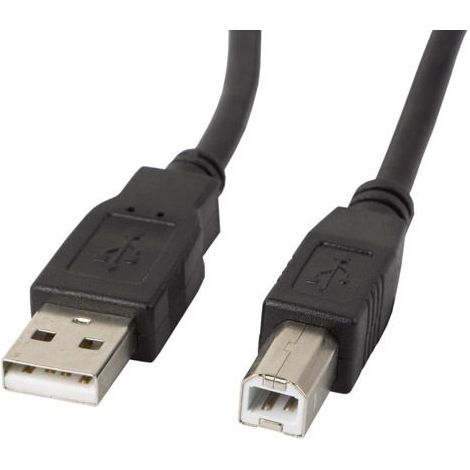 Cable USB 2.0 Lanberg AM-BM de ferrita, 1 m, negro (1/2)