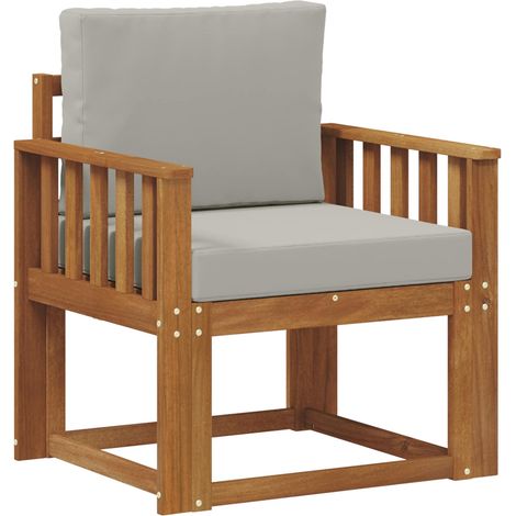 Outdoor-Sofa Massives Akazienholz und Polyester vidaXL