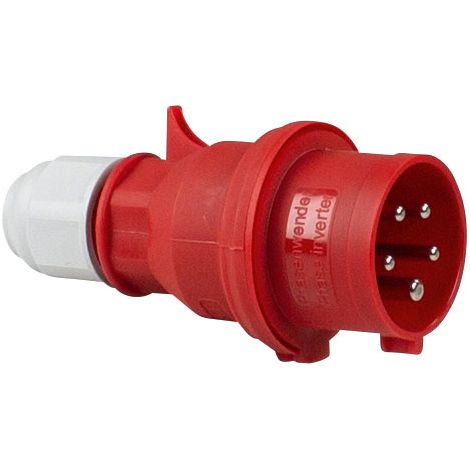 CEE Phasenwendestecker 400V 16A 5-polig 6h rot IP44 (1/2)