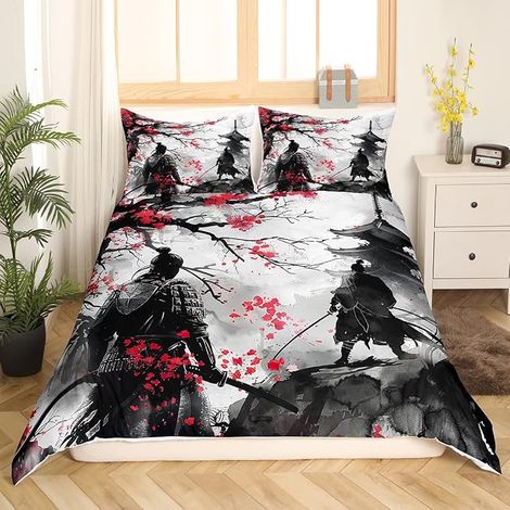 Duvet Cover 140 x 200 cm Children Japanese Bedding Set for Boys Girls Teenager Sakura Interior Decoration Bedding Set Style (1/5)
