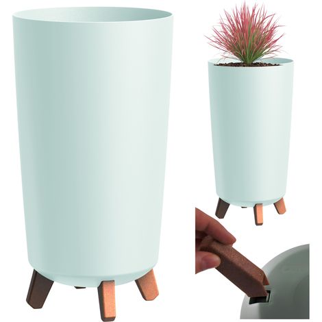 Maceta GRACIA TUBUS SLIM DGTL240 con patas Blanco