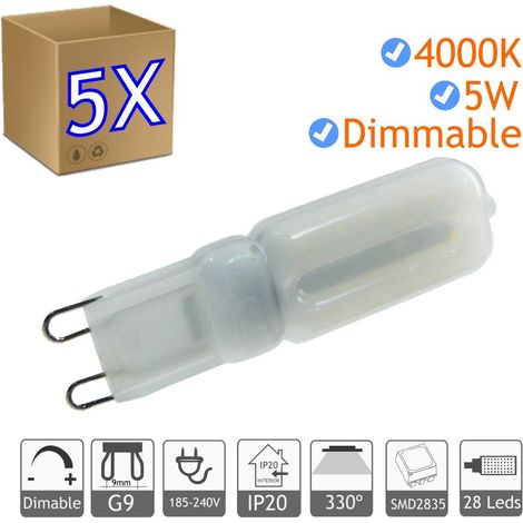 Jandei - Ampoule LED G9 dimmable 4W blanc naturel 4000K Blister 5 unités Ampoule LED G9 220V (1/4)