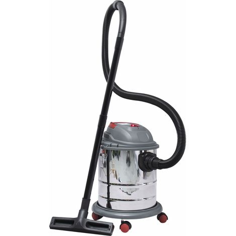 Werka Pro – Aspirateur eau et poussière 20 L 1200W – Cuve acier chromé 4mm – Puissance d'aspiration 17KPa – Pour chantiers humides