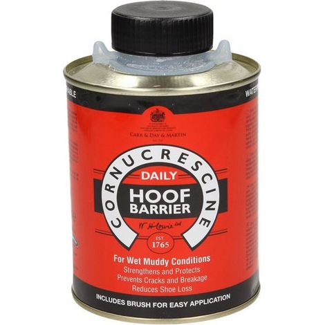 Cornucrescine Daily Hoof Barrier imperméabilise les sabots fragiles contre l'eau et l'urine 500ml