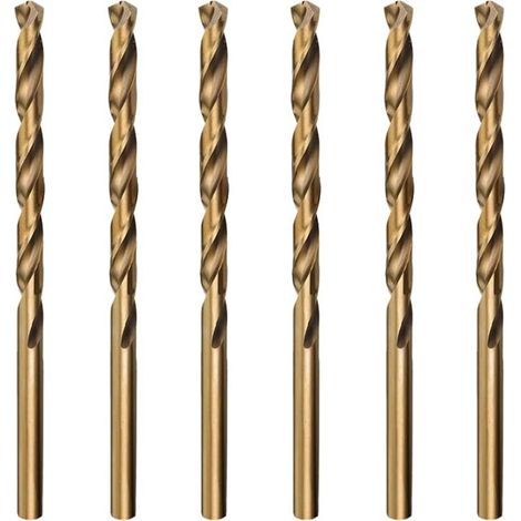 6pcs M35 Foret Cobalt Metal Hélicoïdaux, 2mm HSS Forets Meche Metal Professional pour Inox Alliage Alliage de Haute Température Titane Cuivre Fer (1/5)