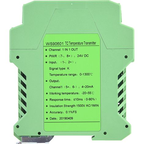 Isolateur de signal électrique, entrée/sortie analogique, isolation du signal de courant 4-20 mA, 1 entrée, 1 sortie (1/5)