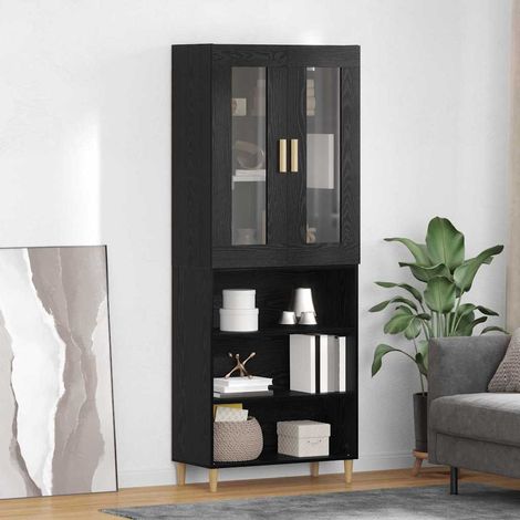Aparador alto Roble Negro 69,5 x 34 x 180 cm