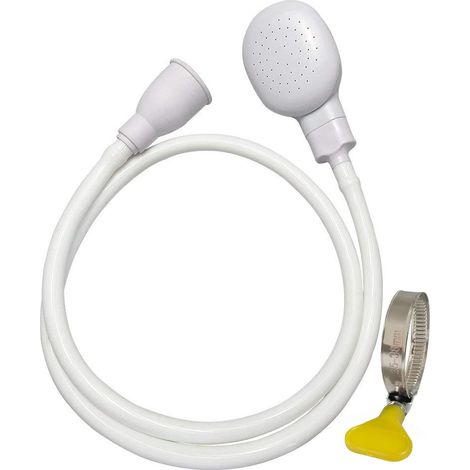 Ensemble de douchette pour robinet - Adaptateur universel pour robinet - Flexible de douche de 130 cm - Idéal pour laver les chiens et baigner les bébés - Matériau PVC - Montage facile (1/5)