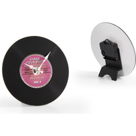 OROLOGIO DA TAVOLO LP VINILE VINTAGE 17 CM (1/2)