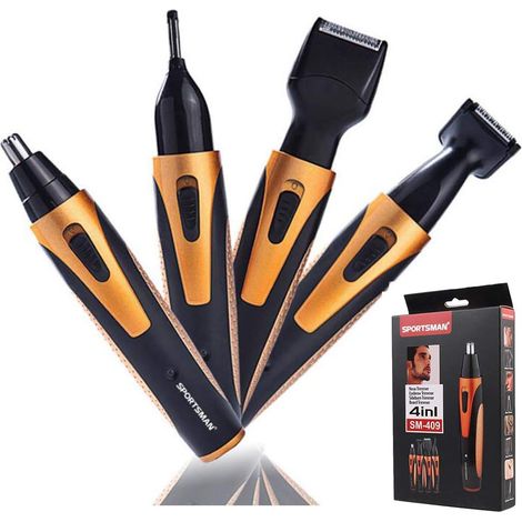 Recortador de vello nasal, 4 en 1, recargable (1/4)
