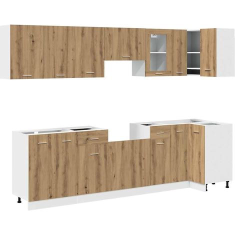 Maison Exclusive - Set di Mobili da Cucina 11 pz Lyon Rovere Artigianale Truciolato