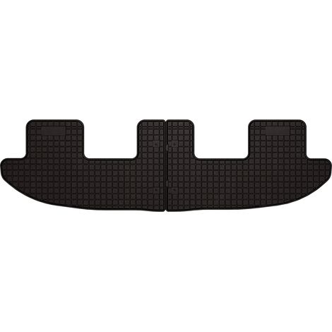 Tapis de sol en caoutchouc pour : Seat Alhambra II monospace 3e rangée (2010-2018) - noirs, sur mesure (1/5)