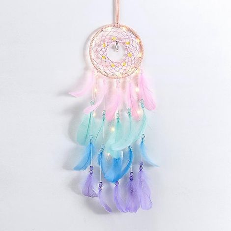 Guirlande lumineuse LED en forme de lune, bleue et rose, pour les fêtes, les mariages, les fenêtres, les arbres et les décorations saisonnières.-AquaForge (1/5)
