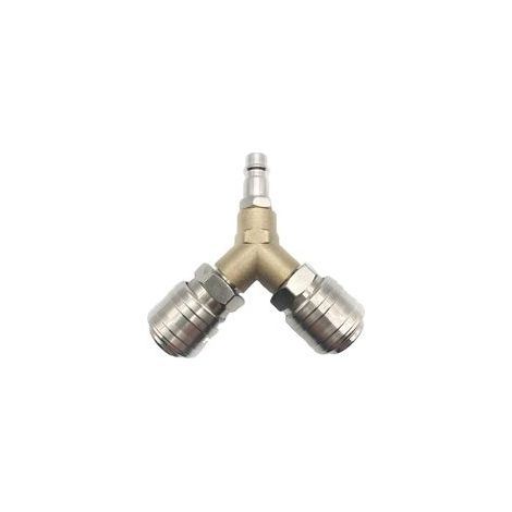 JSSEVN-Distributeur d'air Comprimé,Connecteur d'air Comprimé,Interrupteur d'air Comprimé,Avec deux Connecteurs Filetés 1/4 Pouce,en laiton Antirouille,Entièrement Assemblé,Prêt à l'emploi GROOFOO (1/5)