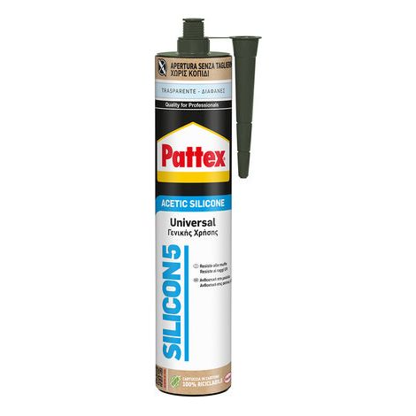 Silicone Pattex Silicon 5 Henke 280 Ml Trasparente