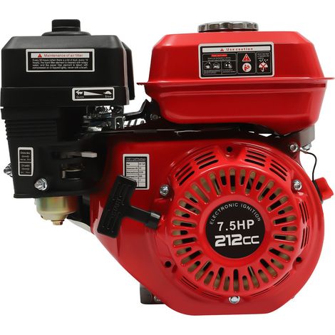 Moteur à essence 4 temps 212 cc – Monocylindre, démarrage manuel, 7,5 HP 4000 W, 3600 tr/min, vilebrequin 20 mm