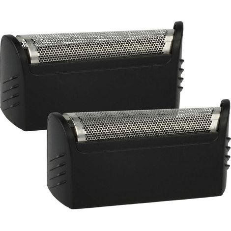 vhbw 2x Scherfolie kompatibel mit Braun 2560, 2540, 2540s, 2040, 2060, 5596, 5462, 5459, 5461 Elektrorasierer + Rahmen, schwarz/silber