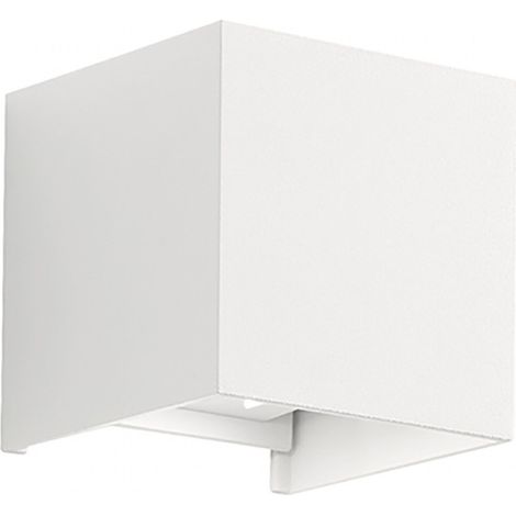 Applique alluminio gea led henk q ges860 led ip54 fascio regolabile lampada parete biemissione moderna cubo esterno, tonalità luce 4000°k (luce naturale)