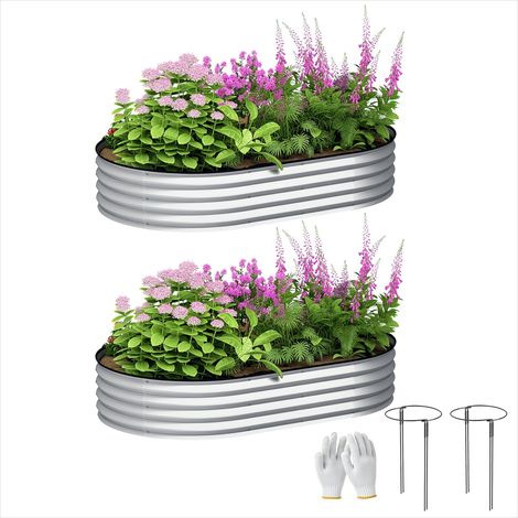 Porte-plantes Jardinière surélevée en acier galvanisé 152 x 91 x (1/5)