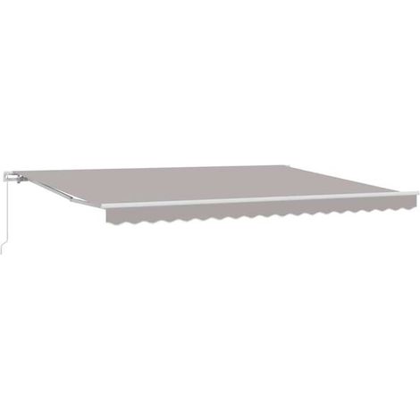 Auvent gris clair, 450 x 300 x 165 cm, en polyester et métal. (1/5)