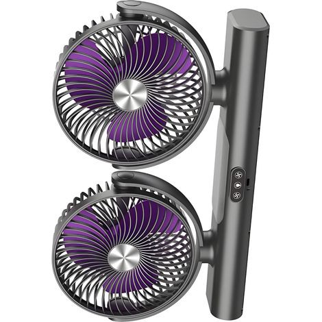 Ventilateur rotatif à deux têtes clipser avec connexion USB de (1/5)