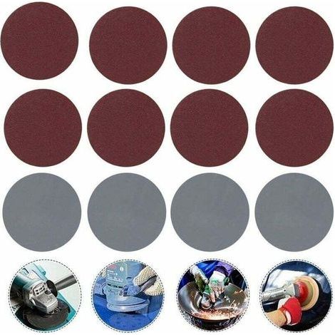 Lot de 100 disques de ponçage de 75 mm pour ponceuse de papier abrasif grain 80/100/180/240/600/800/1000/2000/3000 THISNDE (1/5)