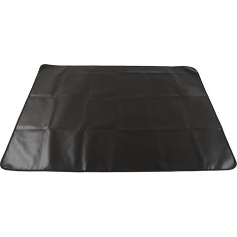 Tapis de barbecue double face en silicone ignifugé, réutilisable et pliable, idéal pour le camping, le jardin et les pique-niques en extérieur (152 x 122 cm, forme rectangulaire). (1/5)