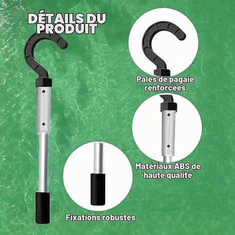 Gancio per robot piscina asta telescopica, aspiratore piscina, accessorio robot piscina, ganci robot aspiratori piscina (1/4)