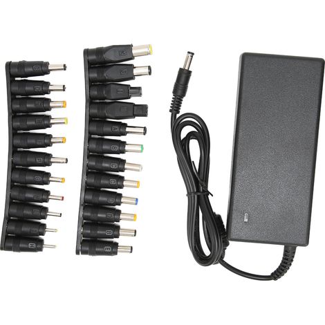 Adaptateur secteur pour ordinateur portable 90 W CC, alimentation de remplacement universelle avec 23 adaptateurs CC et prise UE
