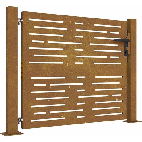 Maison Exclusive - Gartentor 100x100 cm Cortenstahl Quadratisches (1/5)