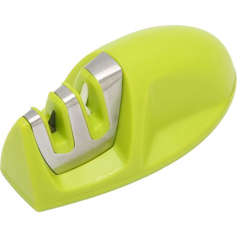 Affûteur de couteaux miniature type souris, 2 étapes, base antidérapante, en acier tungstène avec poignée en caoutchouc pour la cuisine (1/5)