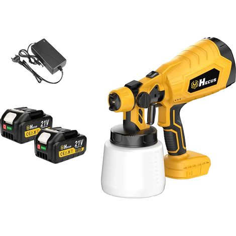 Pulverizador de pintura inalámbrico, multifuncional, 2 baterías grandes, enchufe europeo de 100V-240V. (1/2)