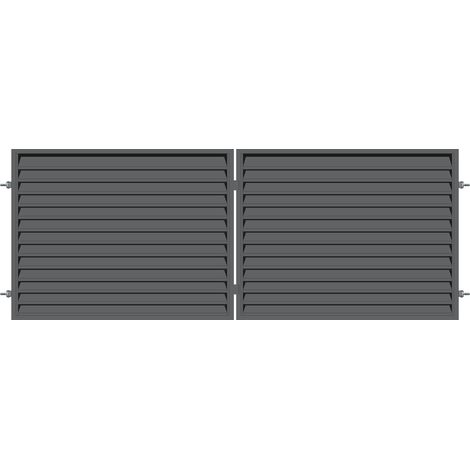 Polbram Doppeltor Ulrich 120 300 x 120 cm verzinkt anthrazit