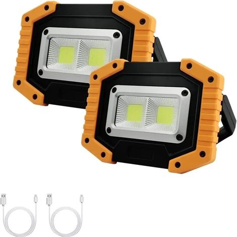 Lampe de travail LED rechargeable sans fil 30 W 2000 lm IP65 USB (1/4)