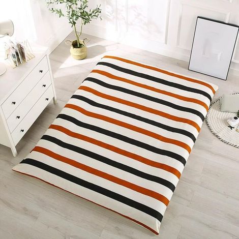 Housse 100 % coton pour futon japonais 150x200 cm, taille réelle, double fermeture éclair (A) (1/5)