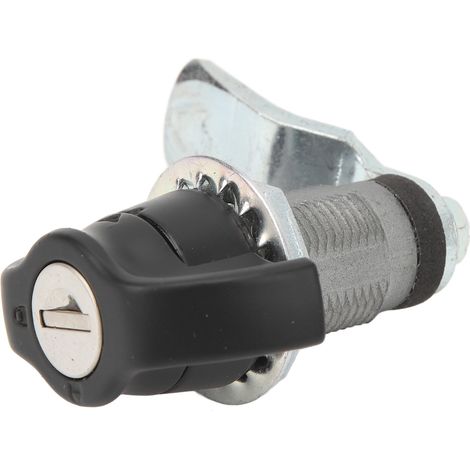 Serrure à came cylindrique avec 2 clés, serrure tubulaire de sécurité pour camping-car, voiture, armoire ou boîte à outils (1/5)