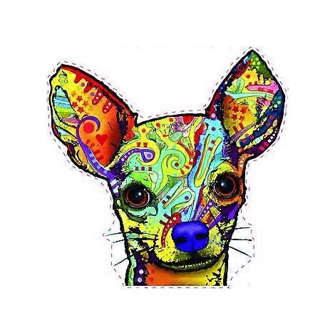 Chihuahua-Autoaufkleber, 2er-Pack, wetterfeste Vinyl-Aufkleber für Fenster, Stoßstangen, Laptops oder Bastelarbeiten