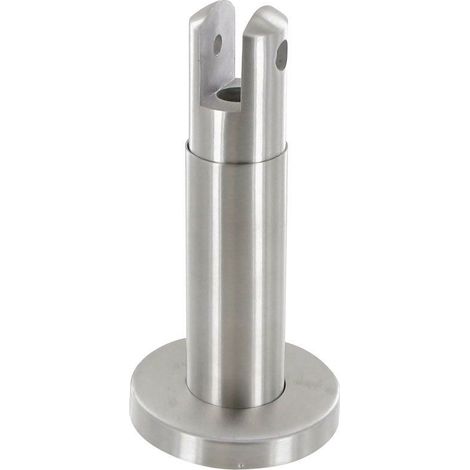 Support à hauteur réglable pour panneau 10 mm – Finition satinée – Diamètre 30 mm – Embase 69 mm – Hauteur 110 à 160 mm