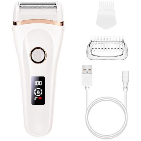Rasoir électrique rechargeable 3 en 1 pour femmes, humide et sec, pour le corps et les jambes (1/2)