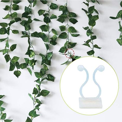50 Pieces Adhesive Plant Support Clips for Vines (White) (1/5)