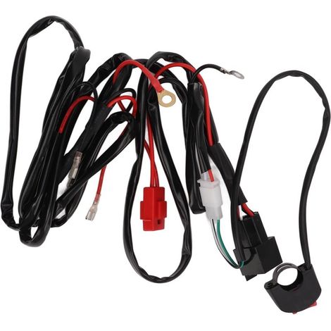 Faisceau de câblage d'interrupteur de phare de travail LED pour moto, 12V, 40a, pour motos tout-terrain 9-32V, ATV, voiture électrique (1/5)