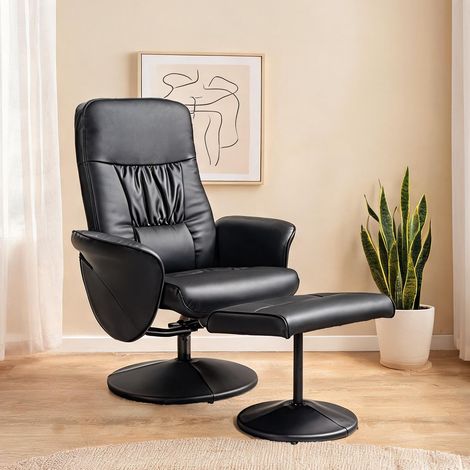 Fauteuil coloris noir en métal 76 x 81 x 101 cm (1/5)